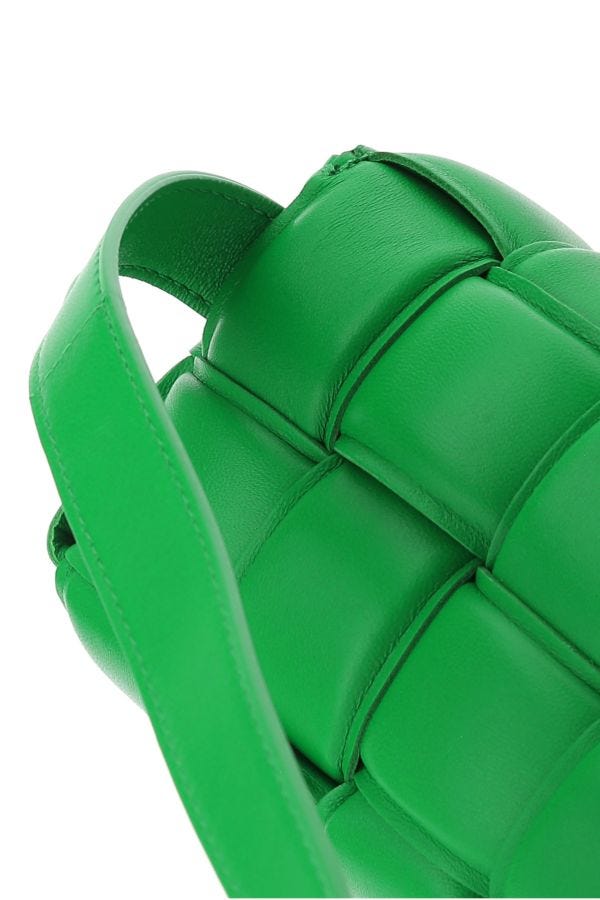 BOTTEGA VENETA | Grass green nappa leather Padded Cassette belt bag