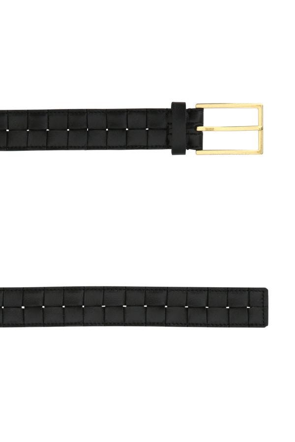 BOTTEGA VENETA | Black leather Maxi Intreccio belt