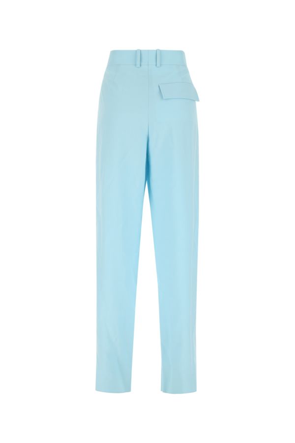 BOTTEGA VENETA | Pastel light-blue wool wide-leg pant