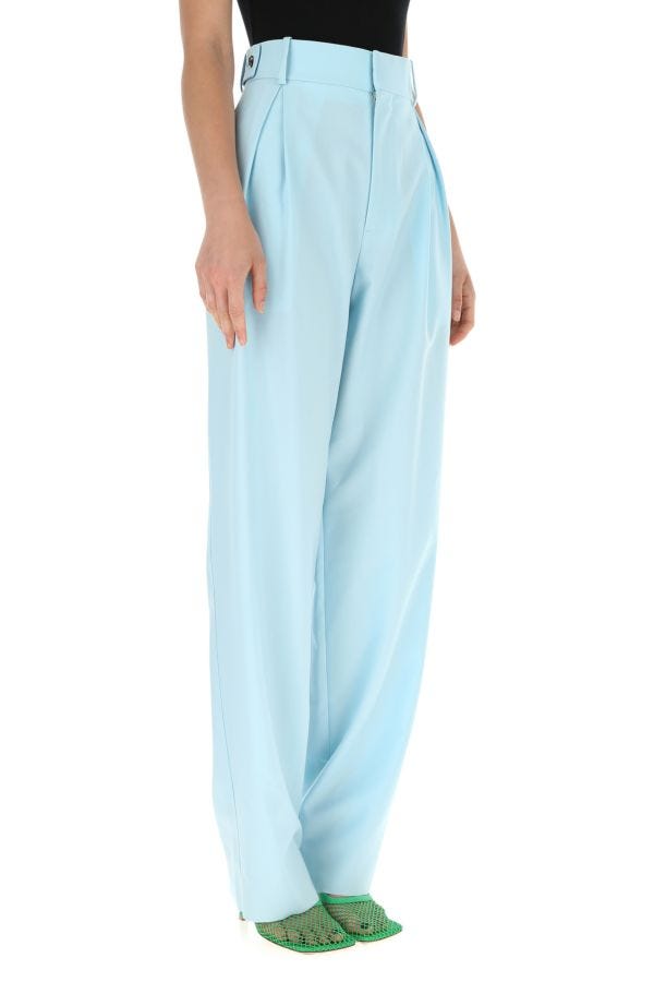 BOTTEGA VENETA | Pastel light-blue wool wide-leg pant