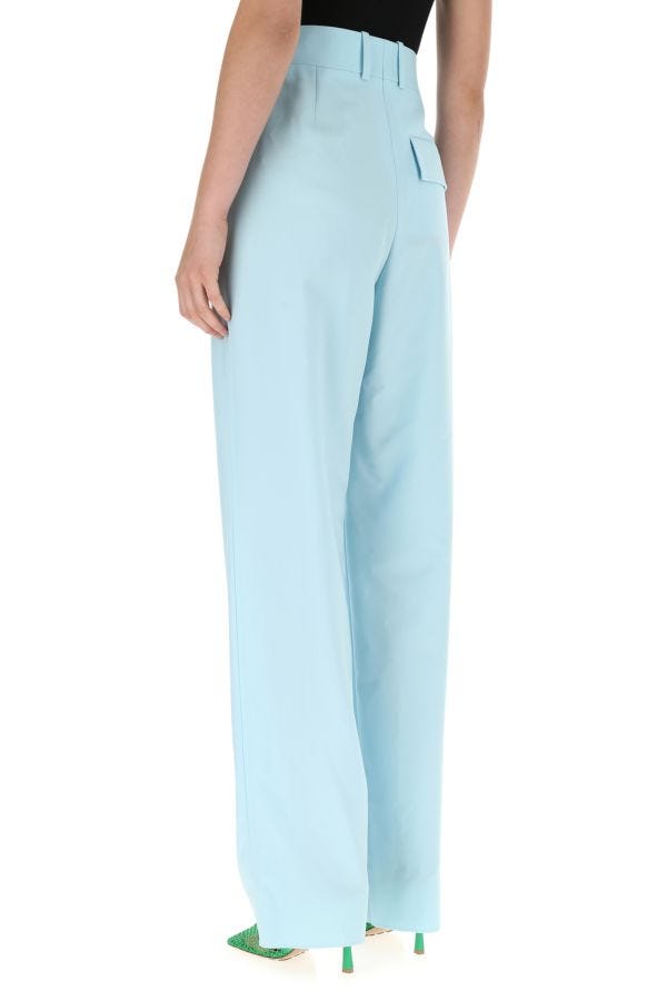BOTTEGA VENETA | Pastel light-blue wool wide-leg pant