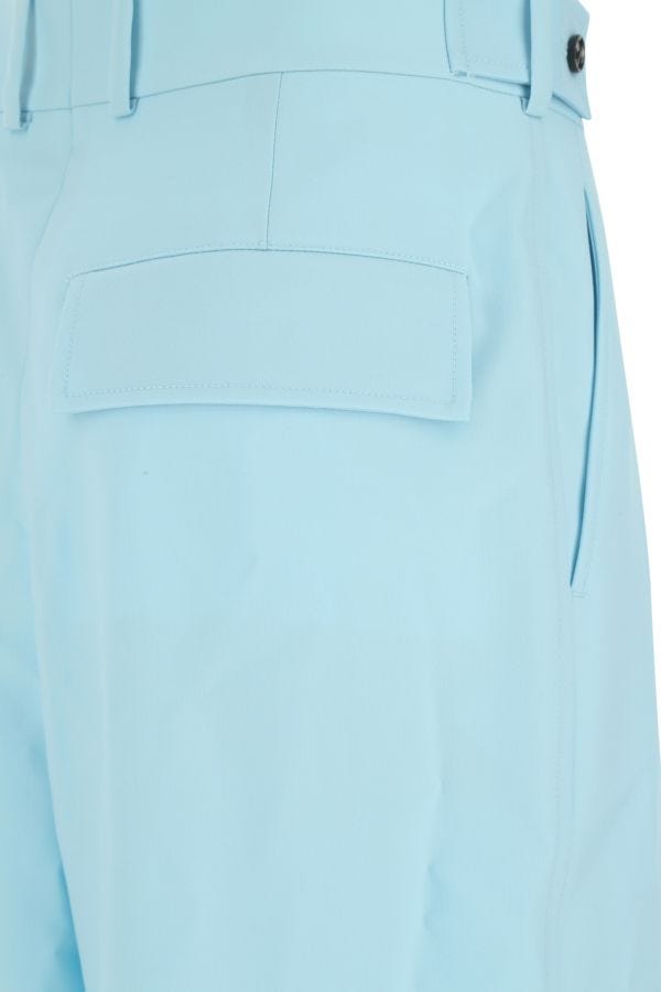 BOTTEGA VENETA | Pastel light-blue wool wide-leg pant