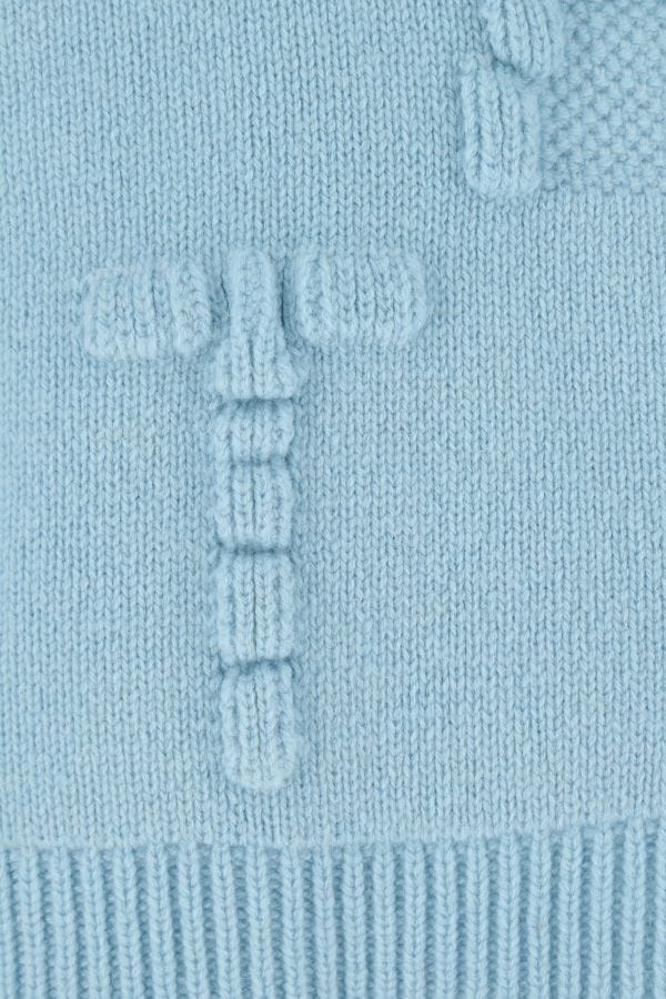 BOTTEGA VENETA | Light blue stretch wool blend Shetland Alphabet oversize sweater