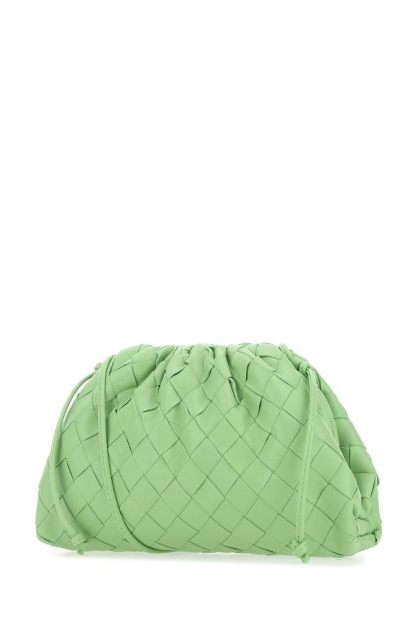 BOTTEGA VENETA | Pastel green leather mini Pouch clutch