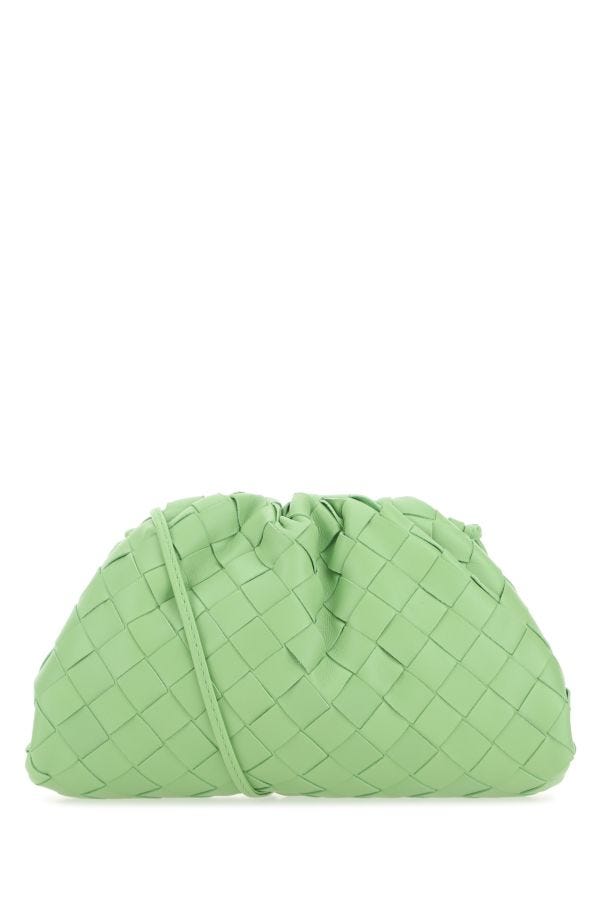 BOTTEGA VENETA | Pastel green leather mini Pouch clutch