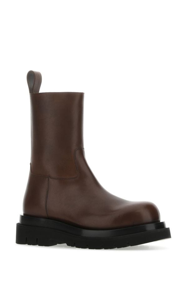 BOTTEGA VENETA | Brown leather Lug ankle boots