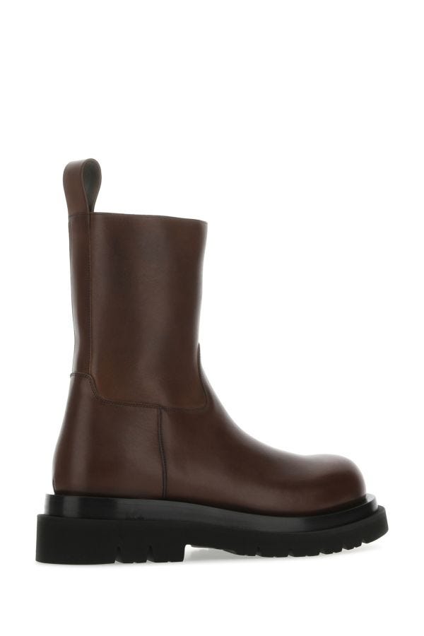 BOTTEGA VENETA | Brown leather Lug ankle boots