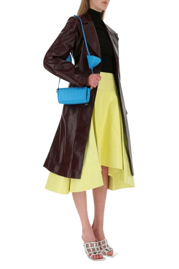 BOTTEGA VENETA | Turquoise leather crossbody bag