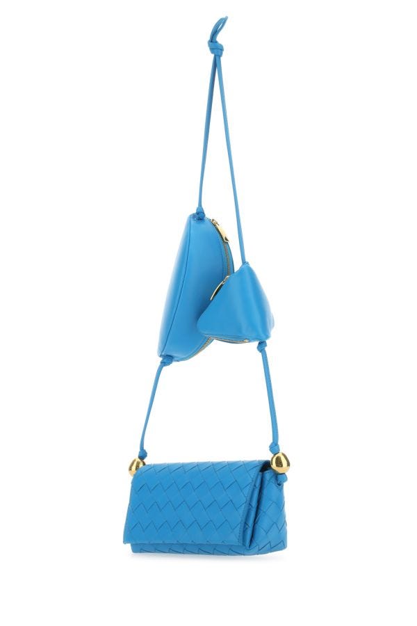 BOTTEGA VENETA | Turquoise leather crossbody bag