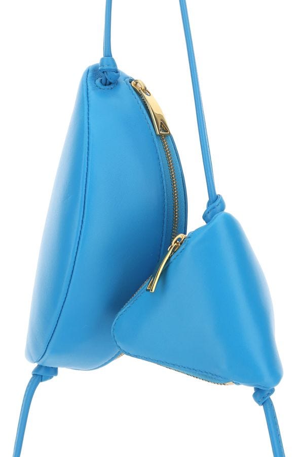 BOTTEGA VENETA | Turquoise leather crossbody bag