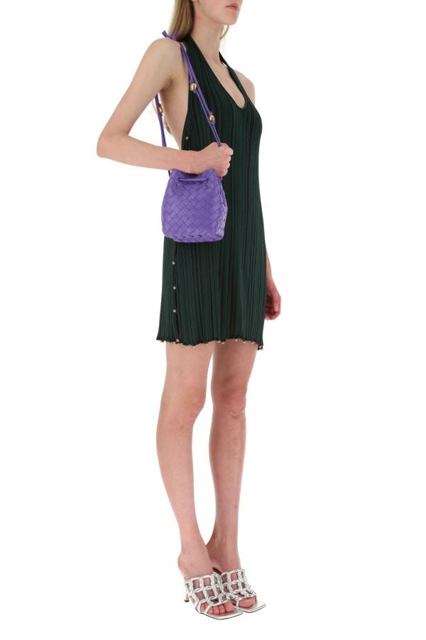 BOTTEGA VENETA | Purple leather bucket bag