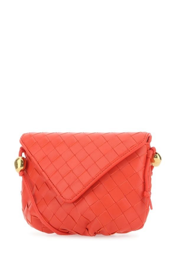 BOTTEGA VENETA | Coral leather crossbody bag