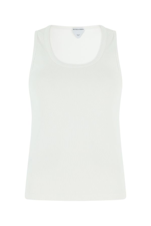 BOTTEGA VENETA | White stretch cotton tank top