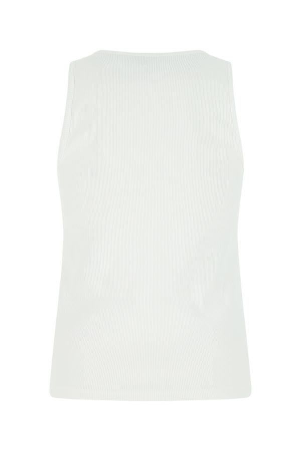 BOTTEGA VENETA | White stretch cotton tank top