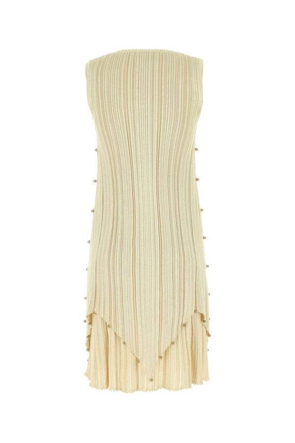 BOTTEGA VENETA | Gold polyester blend dress