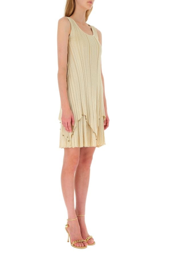 BOTTEGA VENETA | Gold polyester blend dress