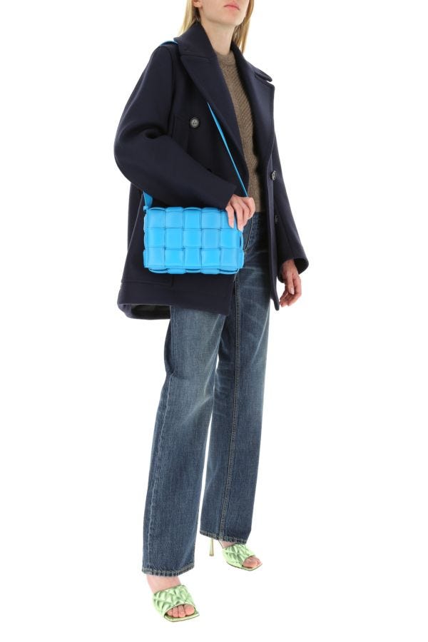 BOTTEGA VENETA | Turquoise nappa leather small Padded Cassette crossbody bag