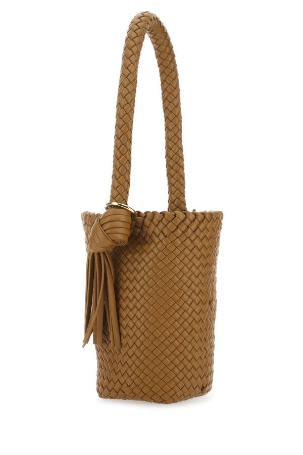 BOTTEGA VENETA | Camel leather medium Kalimero bucket bag