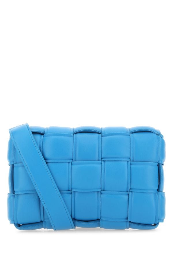 BOTTEGA VENETA | Turquoise nappa leather mini Padded Cassette crossbody bag