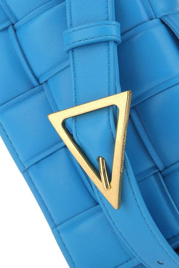 BOTTEGA VENETA | Turquoise nappa leather mini Padded Cassette crossbody bag