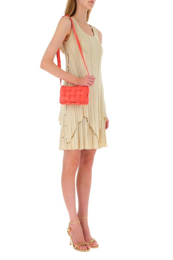 BOTTEGA VENETA | Coral nappa leather mini Padded Cassette crossbody bag