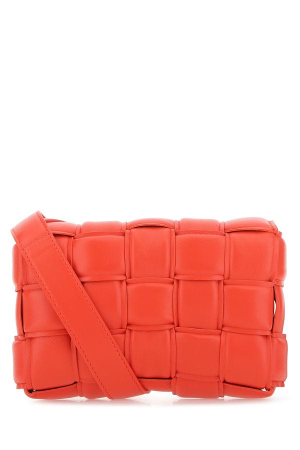 BOTTEGA VENETA | Coral nappa leather mini Padded Cassette crossbody bag