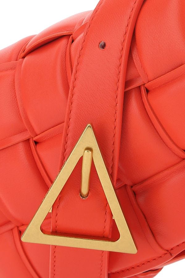 BOTTEGA VENETA | Coral nappa leather mini Padded Cassette crossbody bag