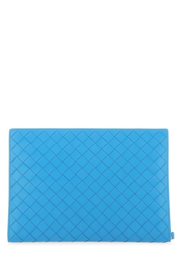 BOTTEGA VENETA | Light-blue leather small Intrecciato document case