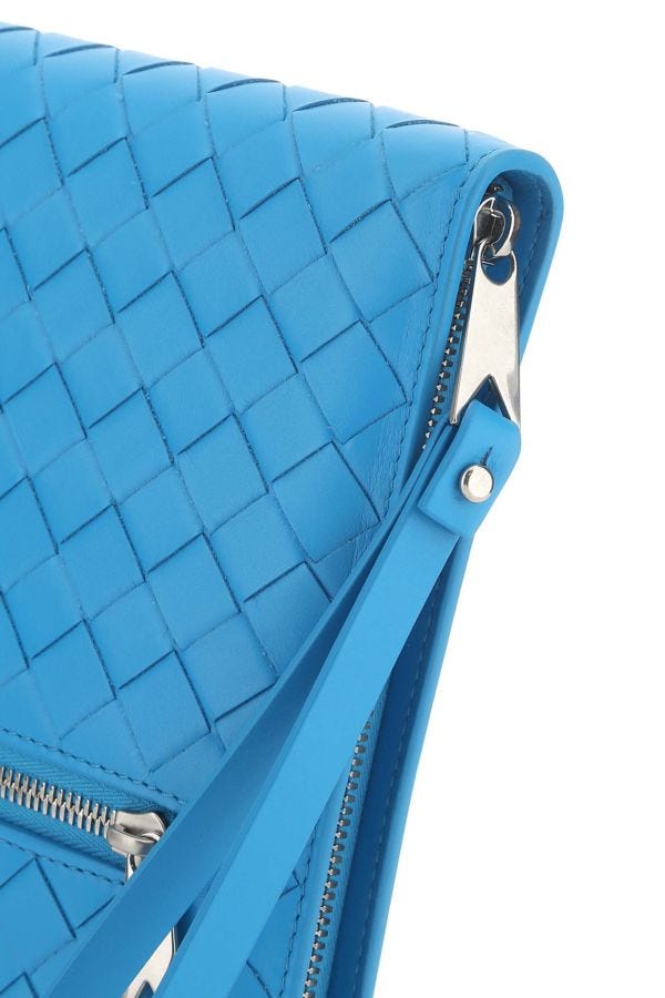 BOTTEGA VENETA | Light-blue leather small Intrecciato document case