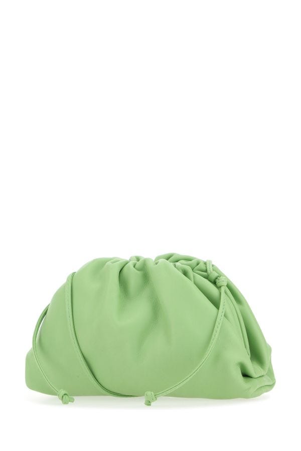 BOTTEGA VENETA | Pastel green nappa leather mini Pouch clutch