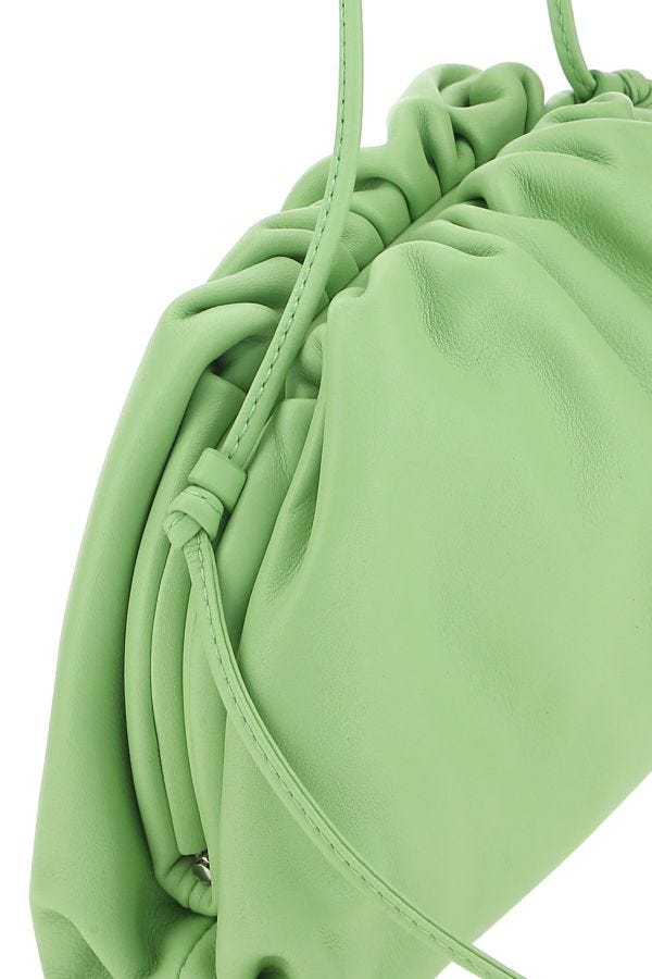 BOTTEGA VENETA | Pastel green nappa leather mini Pouch clutch