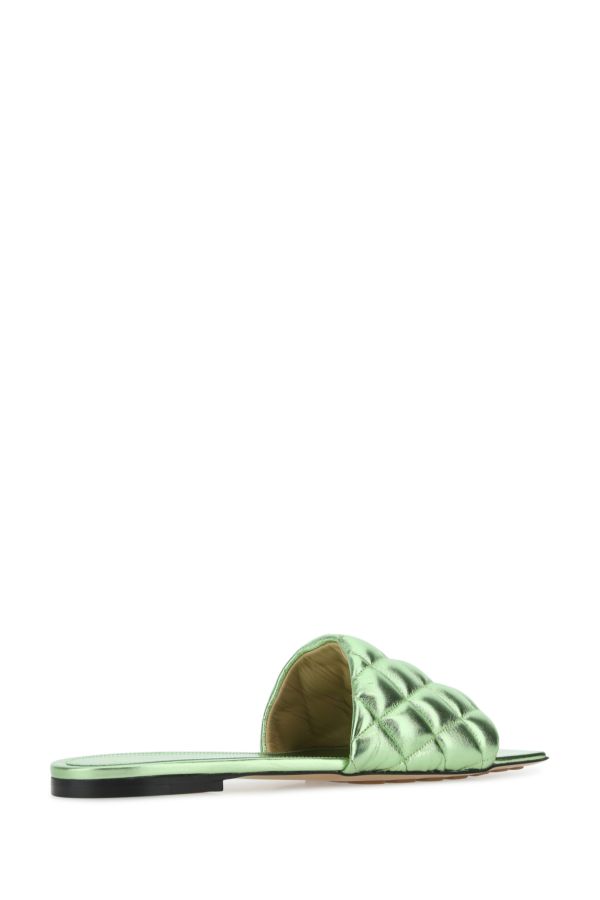 BOTTEGA VENETA | Green nappa leather slippers