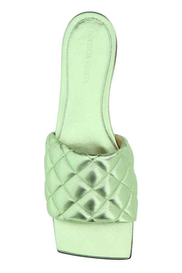 BOTTEGA VENETA | Green nappa leather slippers