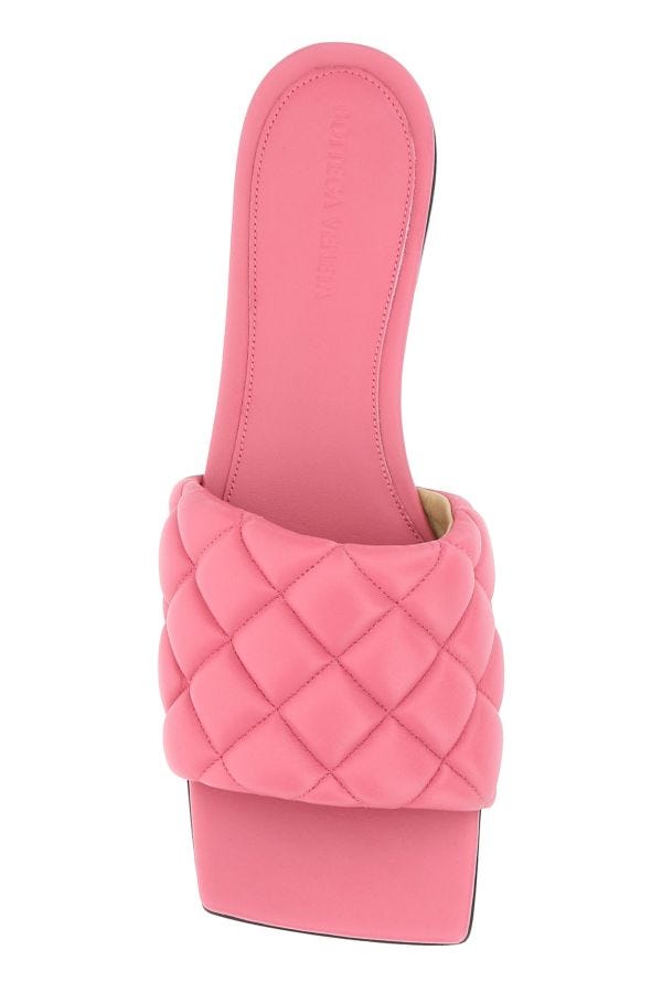 BOTTEGA VENETA | Pink nappa leather Padded slippers