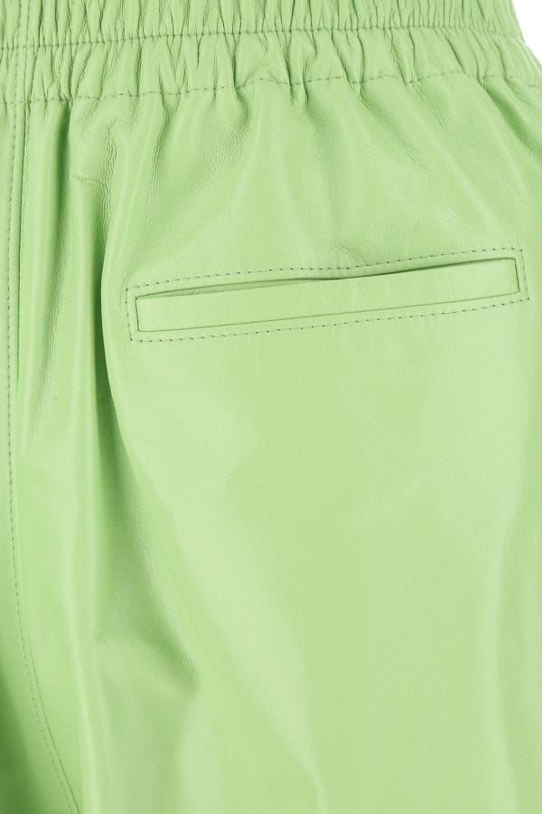 BOTTEGA VENETA | Pastel green leather shorts