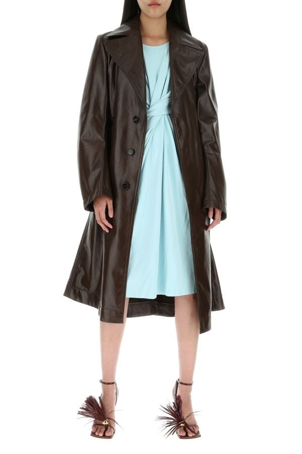 BOTTEGA VENETA | Pastel light blue stretch viscose blend dress