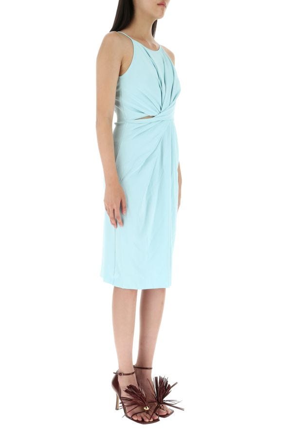 BOTTEGA VENETA | Pastel light blue stretch viscose blend dress