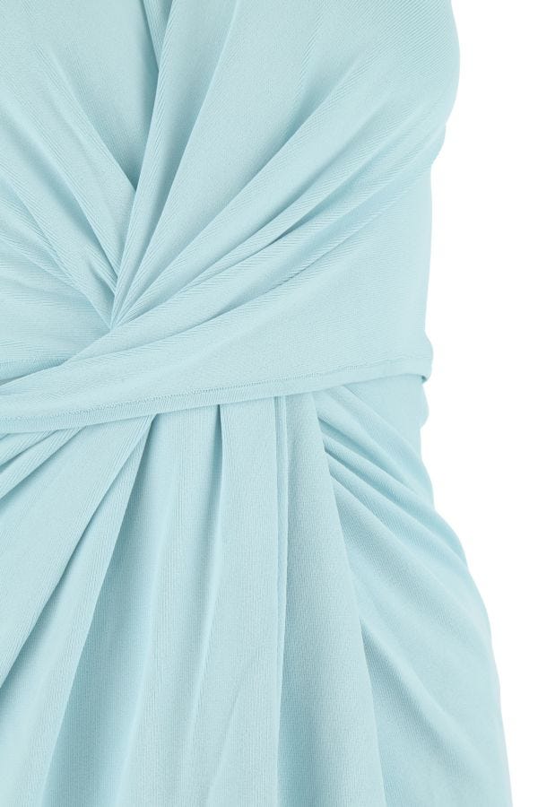 BOTTEGA VENETA | Pastel light blue stretch viscose blend dress
