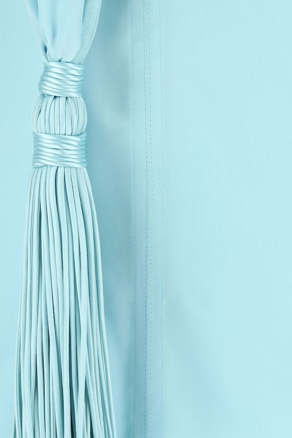 BOTTEGA VENETA | Pastel light-blue satin top