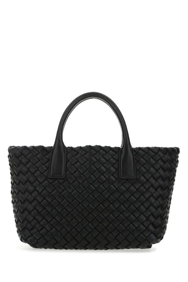 BOTTEGA VENETA | Black leather mini Cabat handbag