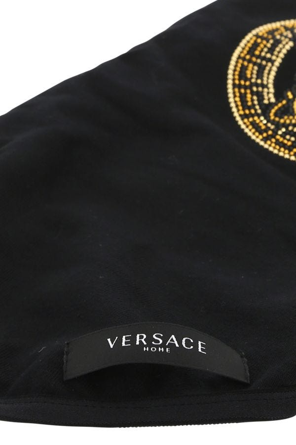 VERSACE | Black stretch cotton dog t-shirt