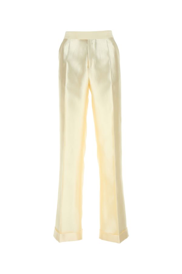 MAISON MARGIELA | ivory viscosa blend wide-leg pant