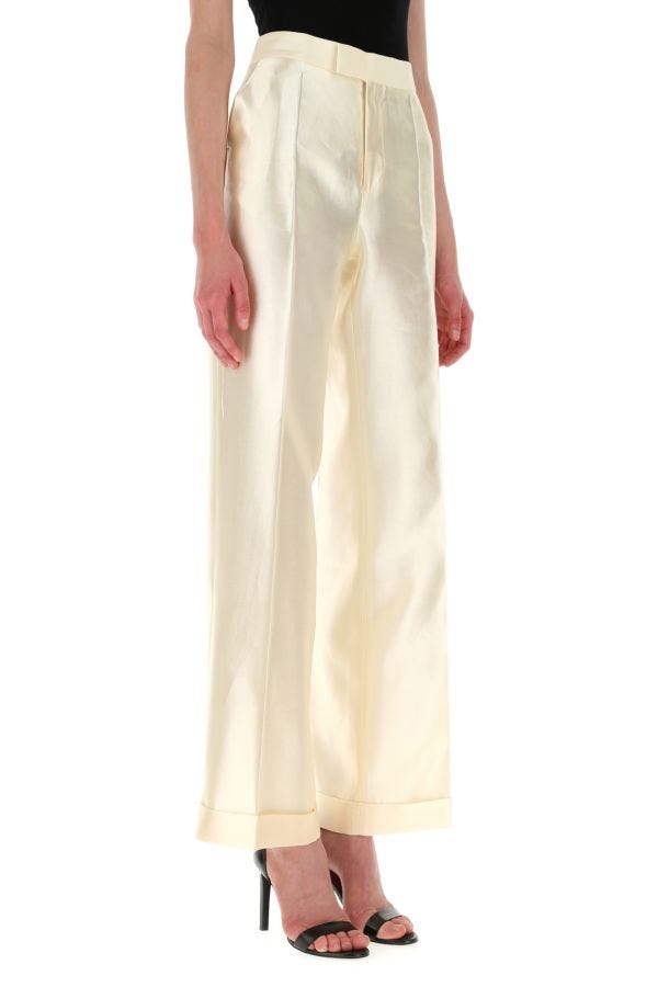 MAISON MARGIELA | ivory viscosa blend wide-leg pant