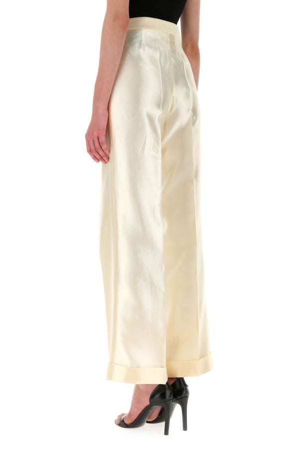MAISON MARGIELA | ivory viscosa blend wide-leg pant