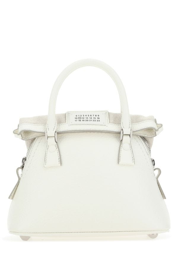 MAISON MARGIELA | Ivory leather micro 5AC handbag