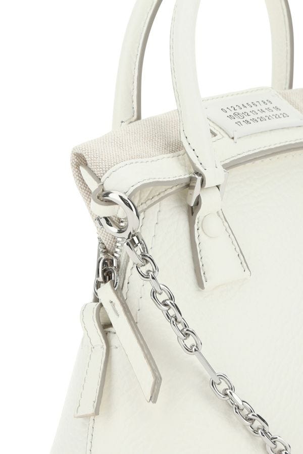 MAISON MARGIELA | Ivory leather micro 5AC handbag