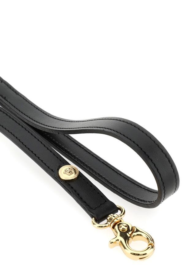 VERSACE | Black leather Medusa leash
