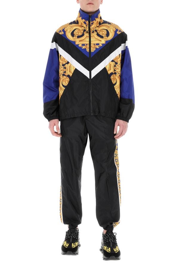 VERSACE | Multicolor nylon windbreaker