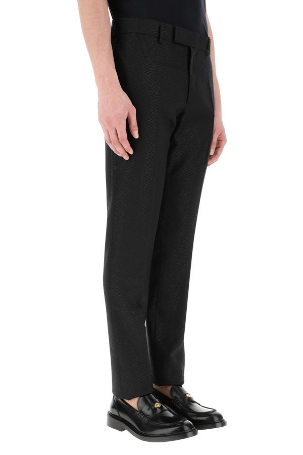 VERSACE | Black wool blend pant