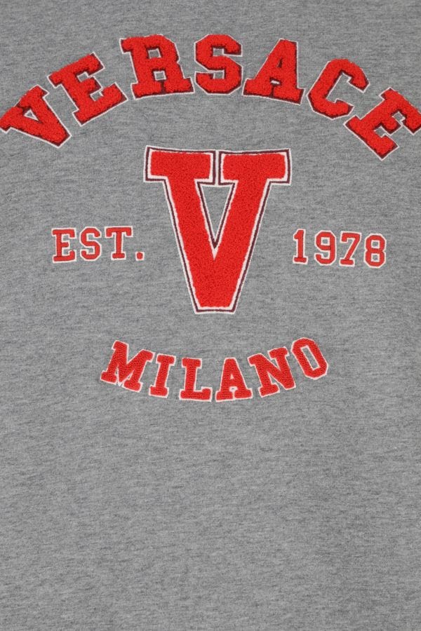 VERSACE | Melange grey cotton t-shirt